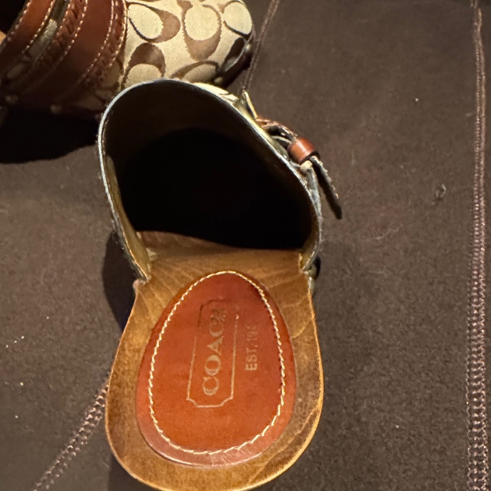 Coach Sable Signature Clog Mules with Stud Accents - Picture 6 of 7